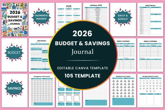 Download 2026 Budget &amp; Savings Journal/KDP - Kdp Collection