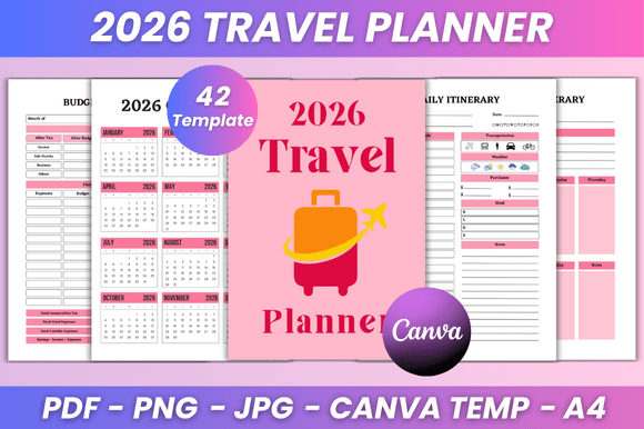 Download 2026 Travel Planner Kdp Interior - Kdp Collection