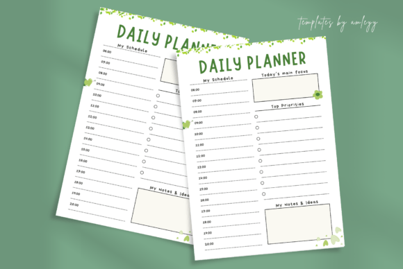 Download Kawaii Greenery Hourly Daily Planner - Premium Resources