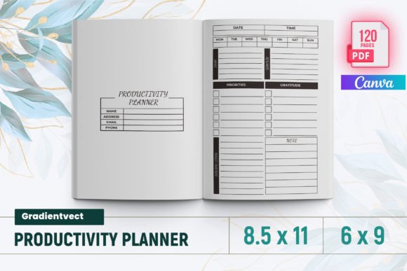 Download (KDP) Productivity Planner Canva - Kdp Collection