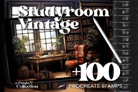 Download 100+ Procreate Studyroom Vintage Stamps - Vintage Collection