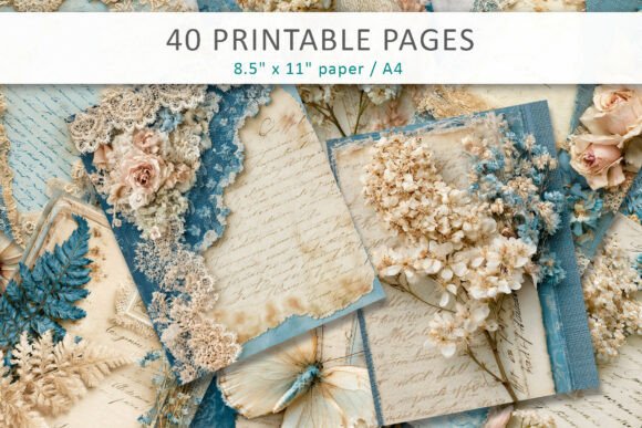 Download Vintage Shabby Chic Junk Journal Pages - Vintage Collection