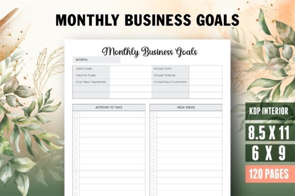 Download Monthly Business Goals Tracker for Kdp - Kdp Collection