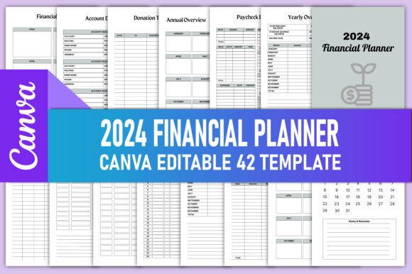 Download Editable 2024 Financial Planner CanvaKDP - Kdp Collection
