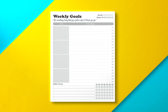 Download Weekly Goals Planner, KDP Interior - Kdp Collection