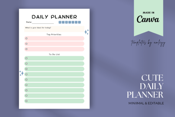 Download Cute Daily Planner Template Printable - Premium Resources