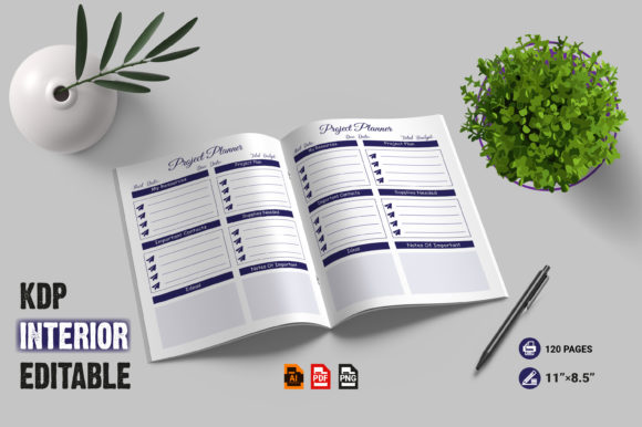 Download Daily Project Planner KDP Interior. - Kdp Collection