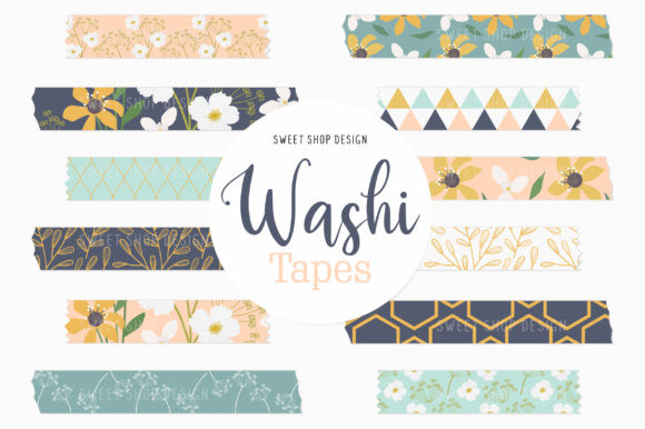 Download Digital Washi Tape Pretty Wild Flowers - Pretty Collection