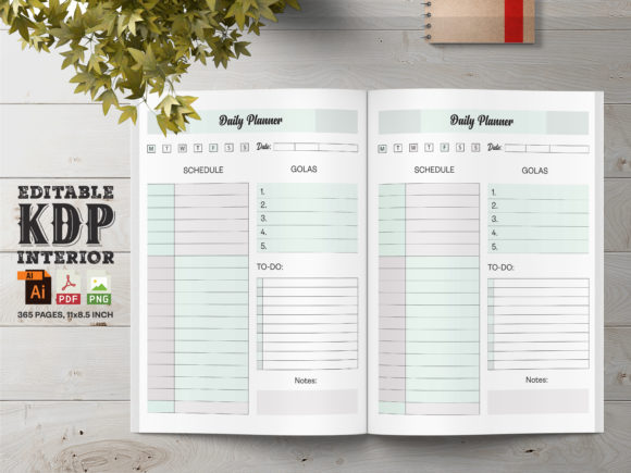 Download Daily Planner Printable Book &amp; KDP - Kdp Collection