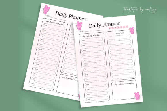 Download Kawaii Daily Planner Template Canva - Premium Resources