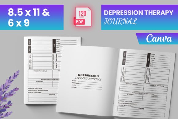 Download Depression Therapy Journal Canva (KDP) - Kdp Collection