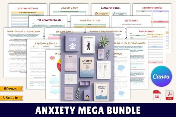 Download Anxiety Mega Bundle KDP Interior - Kdp Collection