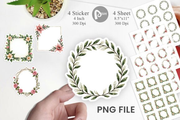 Download Vintage Floral Wedding Stickers - Vintage Collection