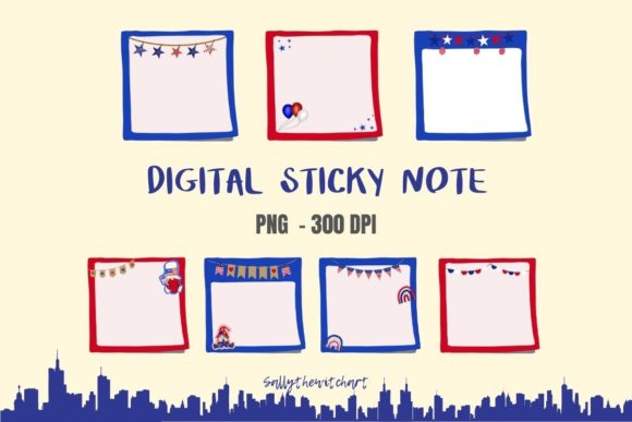 Download 4th of July Digital Sticky Note PNG - Digital sticky note png Collection