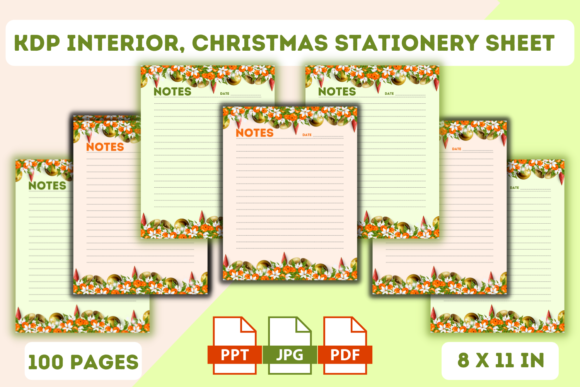 Download KDP Interior, Christmas Stationary Sheet - Kdp Collection