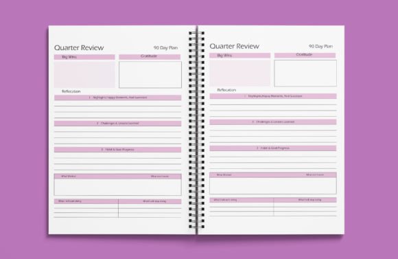 Download Daily Quarter Review Planer Kdp Interior - Kdp Collection