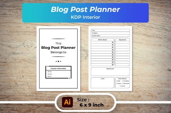 Download Blog Post Planner KDP Interior - Kdp Collection