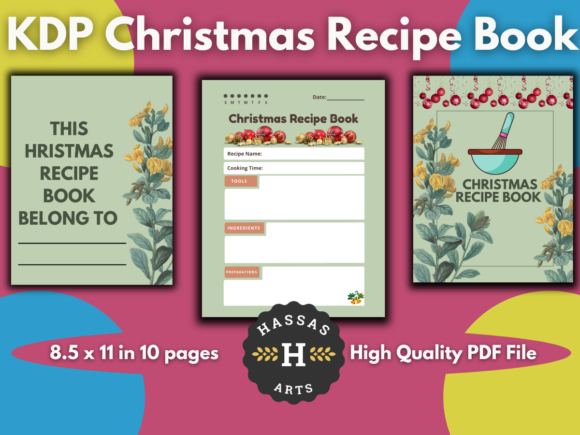 Download KDP Christmas Recipe Book, Planner Pages - Kdp Collection
