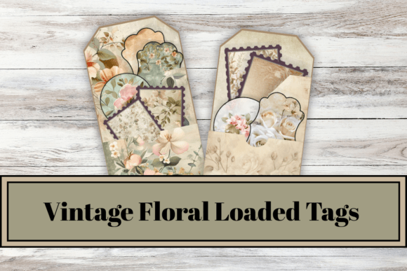 Download Vintage Floral Loaded Tags, - Vintage Collection