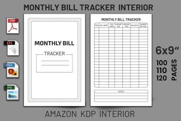 Download Monthly Bill Tracker - KDP Interior - Kdp Collection