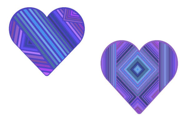 Download Pretty Blue Purple Heart Cutouts - Pretty Collection