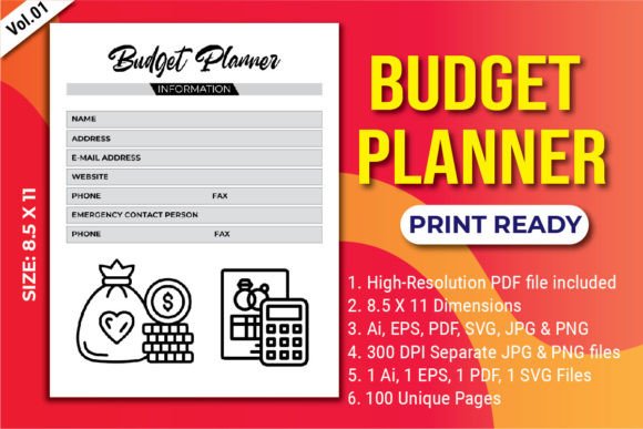 Download About  Budget Planner KDP Interior - Kdp Collection