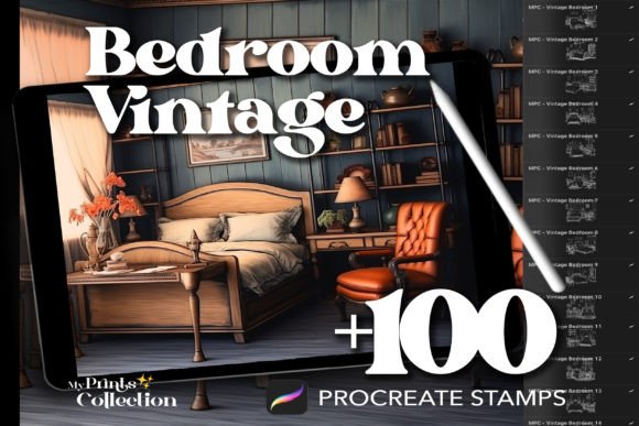 Download 100+ Procreate Bedroom Vintage Stamps - Vintage Collection