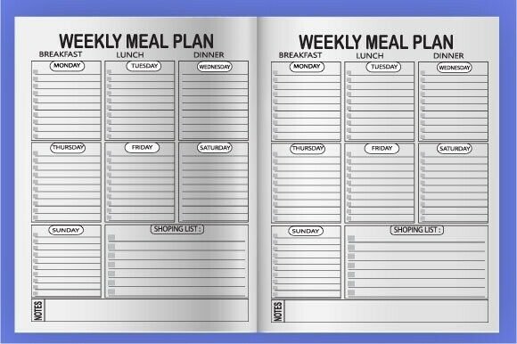 Download Weekly Menu Planner Kdp Printable Book - Kdp Collection