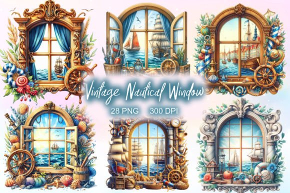 Download Vintage Nautical Window Sublimation - Vintage Collection