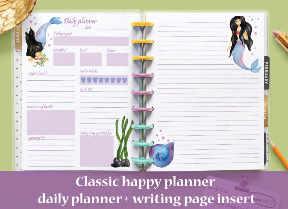 Download PrettyClassic Happy Daily Planner Insert - Pretty Collection