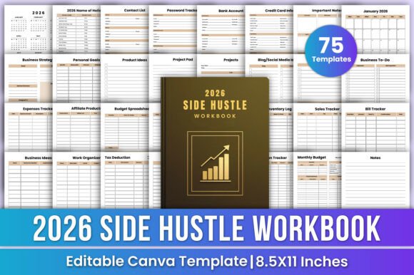 Download 2026 Side Hustle Workbook Canva Kdp - Kdp Collection