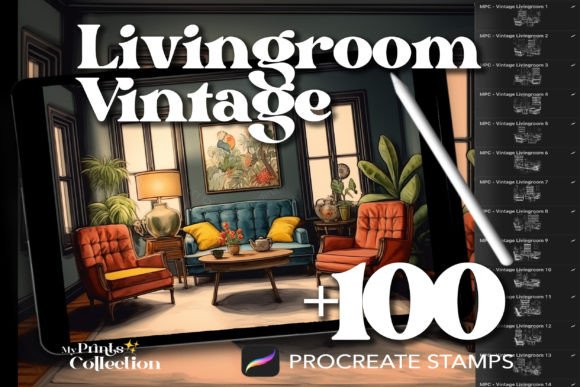 Download 100+ Procreate Livingroom Vintage Stamps - Vintage Collection