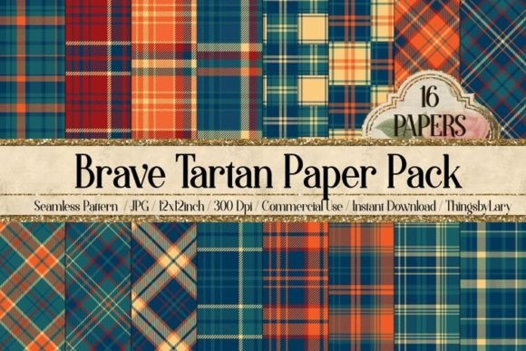 Download Seamless Orange Green Tartan Papers - Tartan Collection