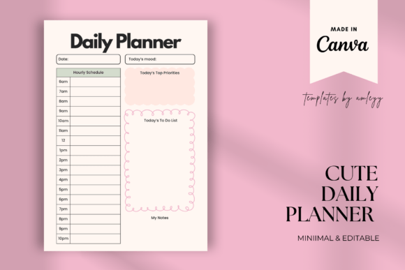 Download Cute Daily Planner Template | Printable - Premium Resources
