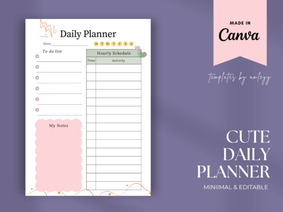 Download Cute Daily Planner Template | Kawaii - Premium Bundle