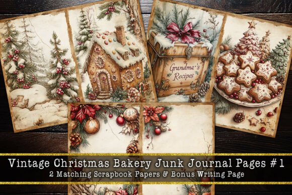 Download Vintage Christmas Bakery Junk Journal #1 - Vintage Collection