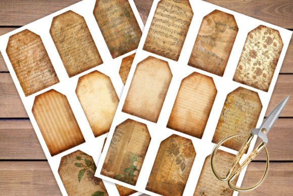 Download Printable Vintage Tags, Ephemera Pack - Vintage Collection