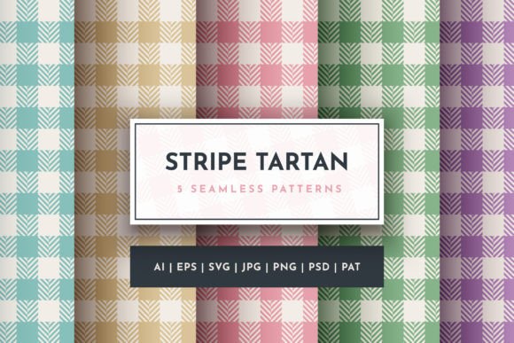 Download Set 5 Seamless Square Tartan Patterns - Tartan Collection