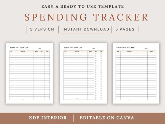 Download Spending Tracker KDP Interiors - Kdp Collection