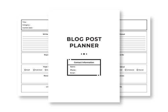 Download Blog Post Planner KDP Interior - Kdp Collection