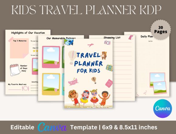 Download Canva Kids Travel Planner for KDP - Kdp Collection