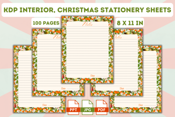 Download KDP Interior, Christmas Stationary Sheet - Kdp Collection