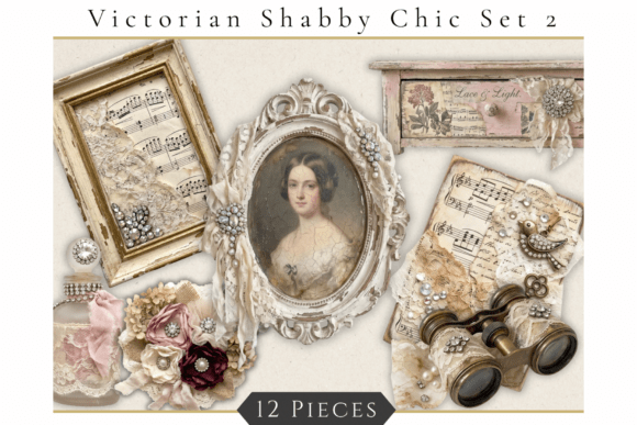 Download Vintage Lace Ephemera Graphics Set 2 - Vintage Collection