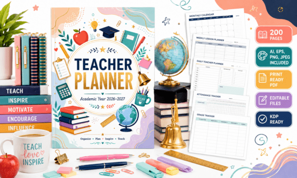 Download Teacher Planner Printable Pages for KDP - Kdp Collection