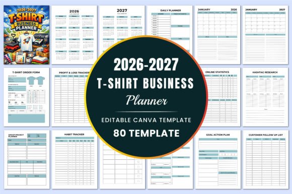 Download 2026–2027 T-Shirt Business Planner KDP - Kdp Collection