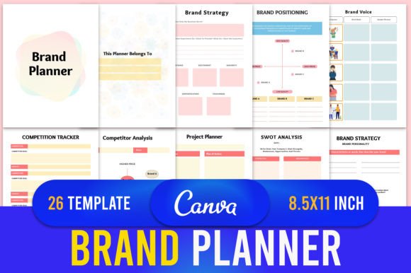Download Brand Planner Canva Template KDP - Kdp Collection