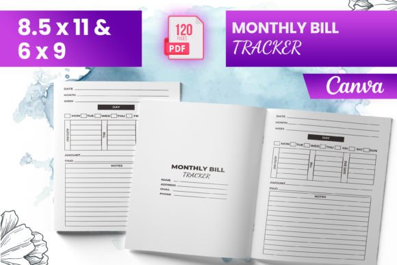 Download Monthly Bill Tracker Canva (KDP) - Kdp Collection