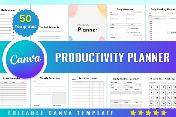 Download Editable Productivity Planner Kdp Canva - Kdp Collection
