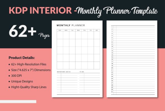 Download Monthly Printable Planner - KDP Interior - Kdp Collection