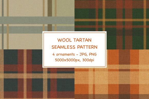 Download Wool Tartan Plaid Pattern 4 Pack PNG JPG - Tartan Collection